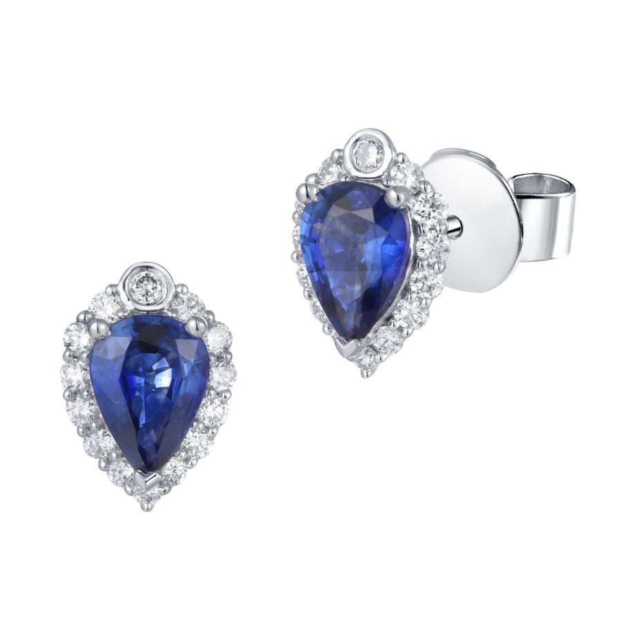 Sapphire and Diamond Earrings