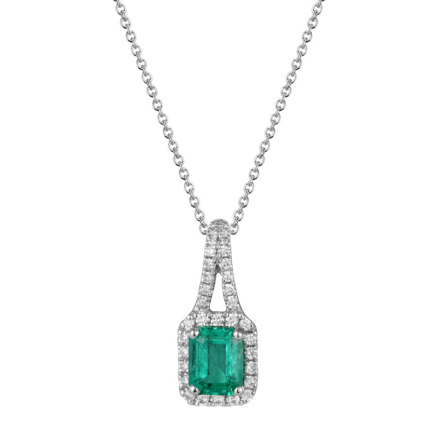 Emerald and Diamond Pendant