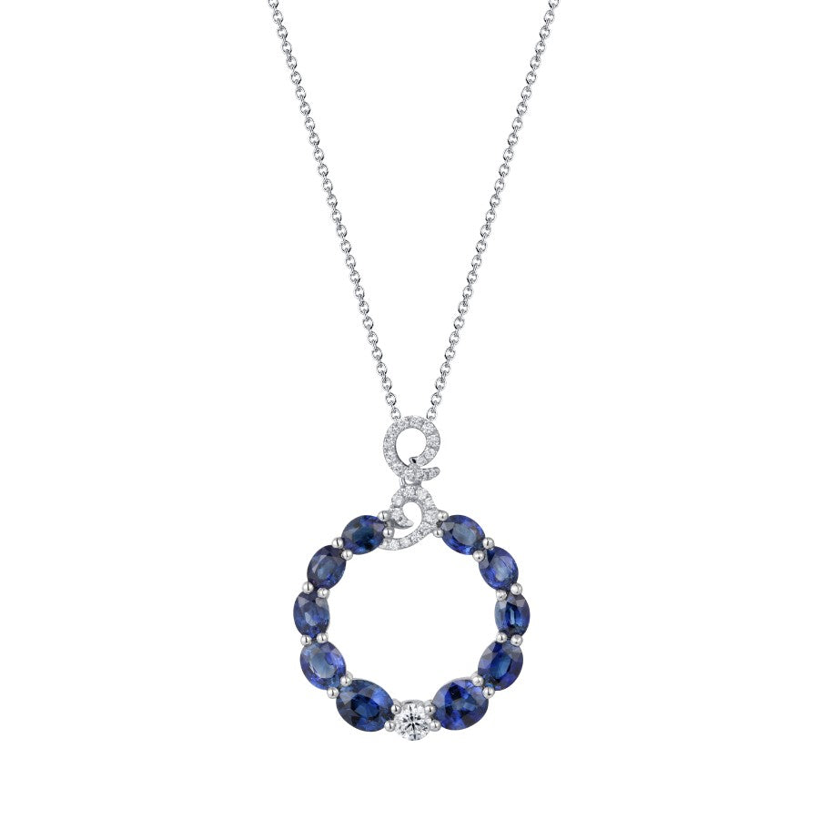 Sapphire and Diamond Pendant