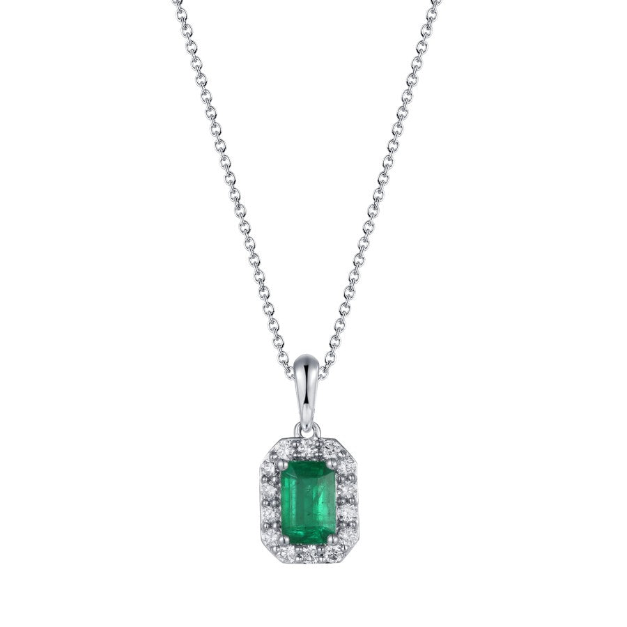 Emerald and Diamond Pendant