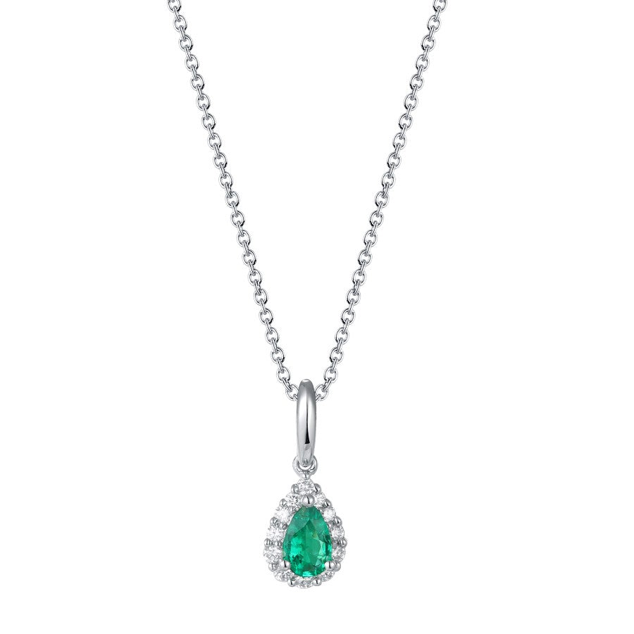 Emerald and Diamond Pendant