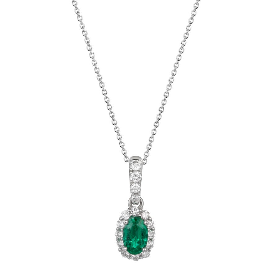 Emerald and Diamond Pendant