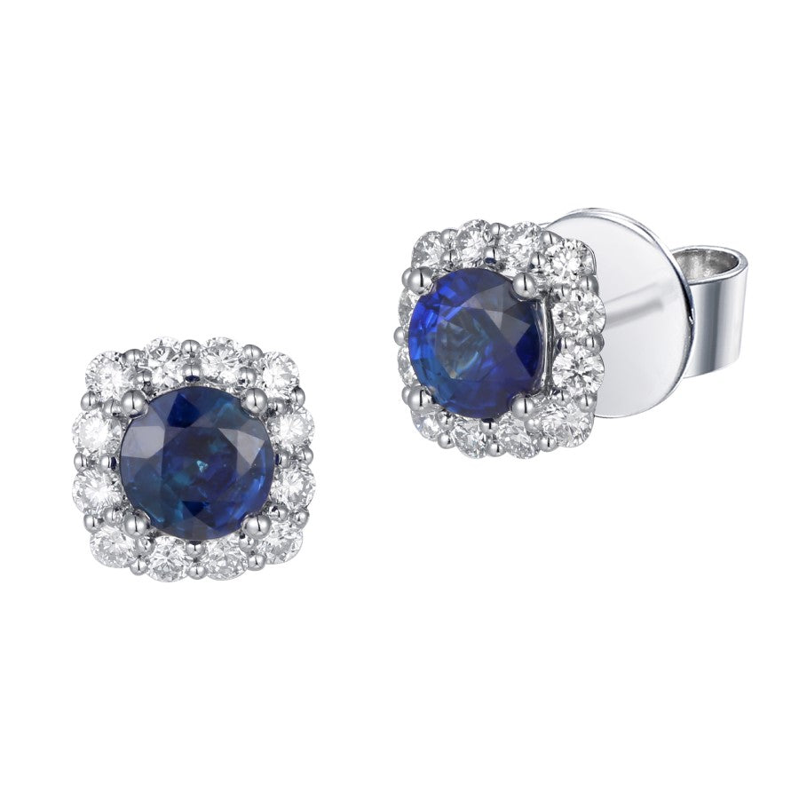 Sapphire and Diamond Earrings