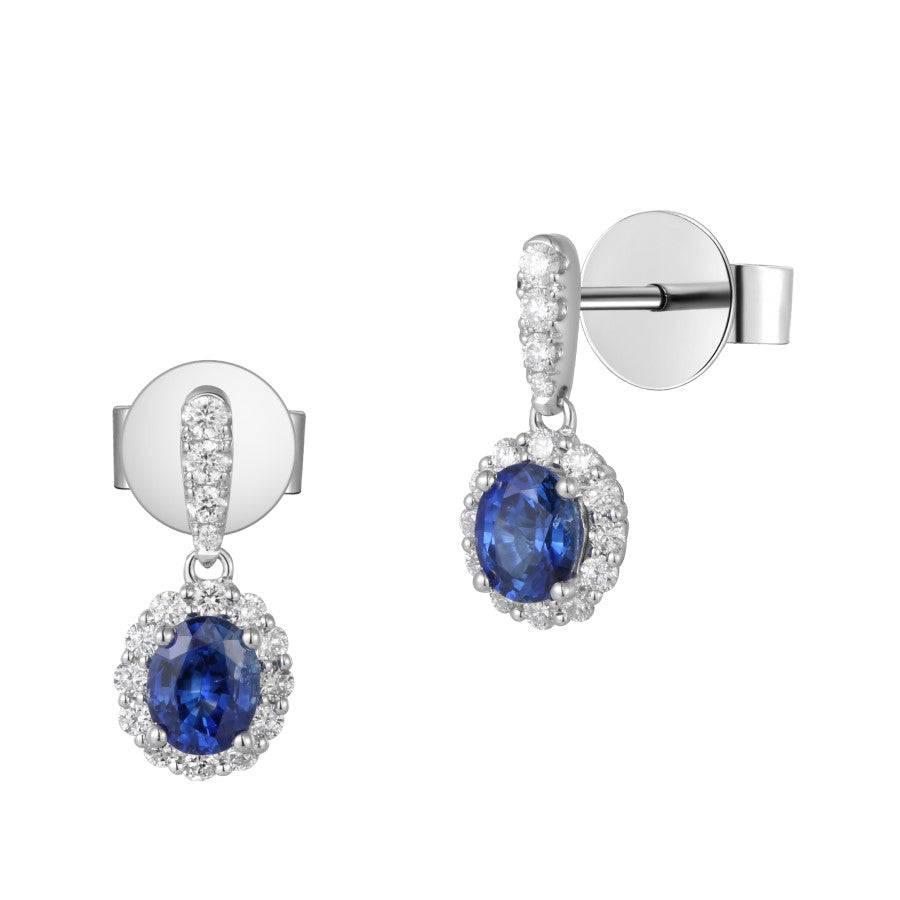 Sapphire and Diamond Earrings