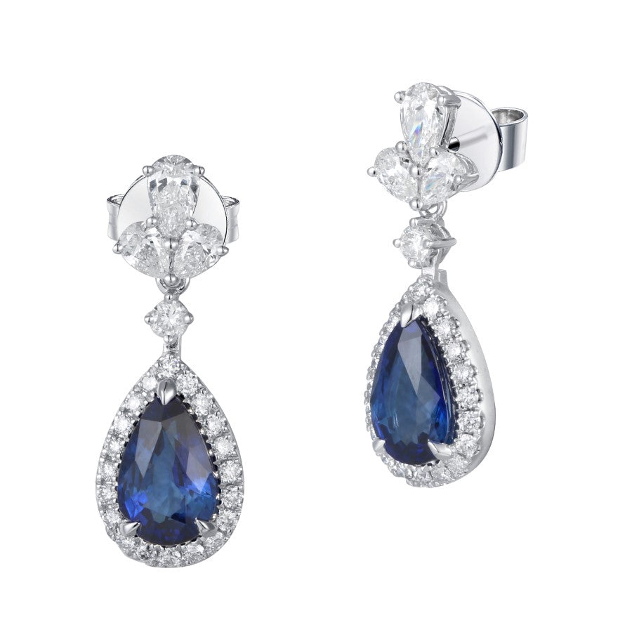 Sapphire and Diamond Earrings