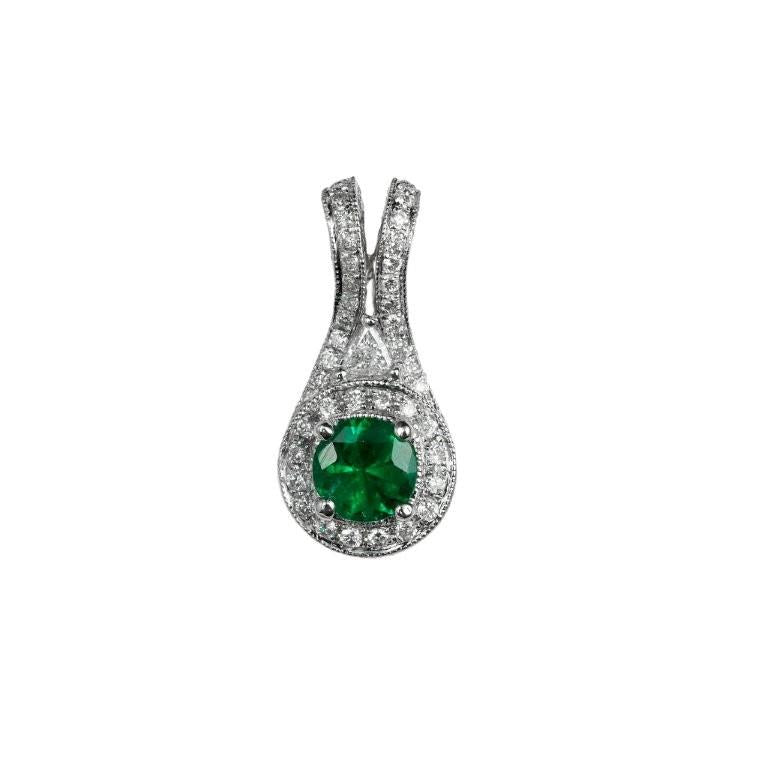 Emerald and Diamond Pendant