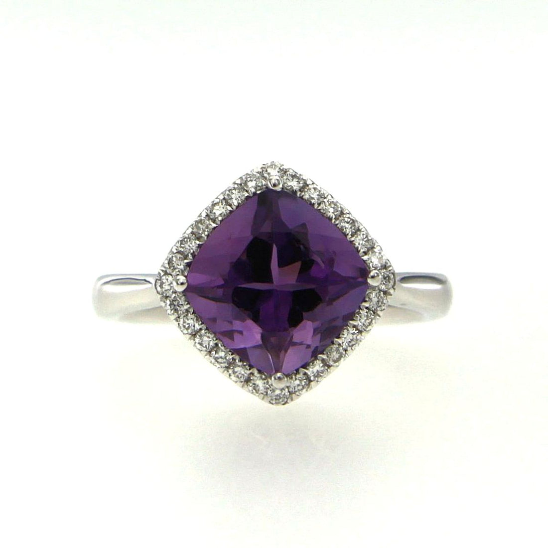 Amethyst and Diamond Ring