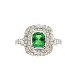 Tsavorite Garnet and Diamond Ring