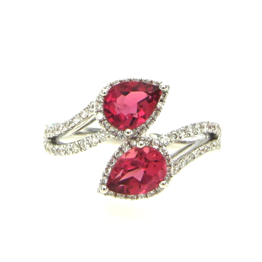 Pink Tourmaline and Diamond Ring