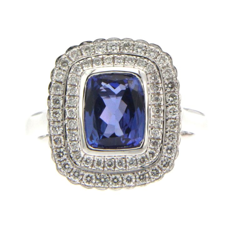 Tanzanite and Diamond Ring