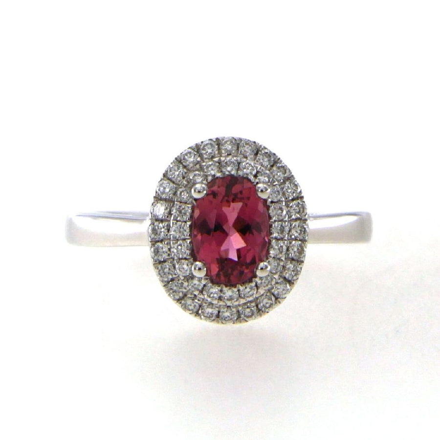 Pink Tourmaline and Diamond Ring
