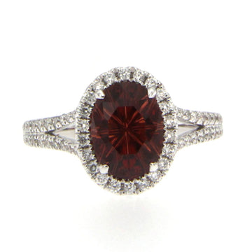 Garnet and Diamond Ring