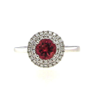 Pink Tourmaline and Diamond Ring