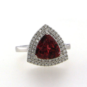 Pink Tourmaline and Diamond Ring