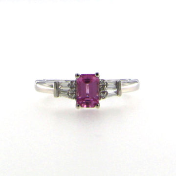 Pink Sapphire and Diamond Ring