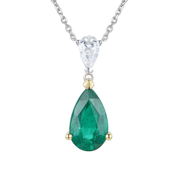 Emerald and Diamond Pendant