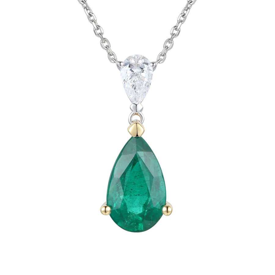 Emerald and Diamond Pendant