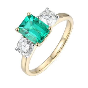 Emerald and Diamond Ring