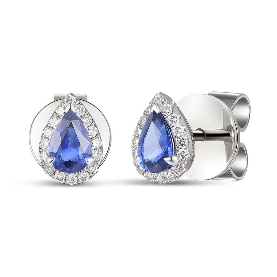 Sapphire and Diamond Earrings