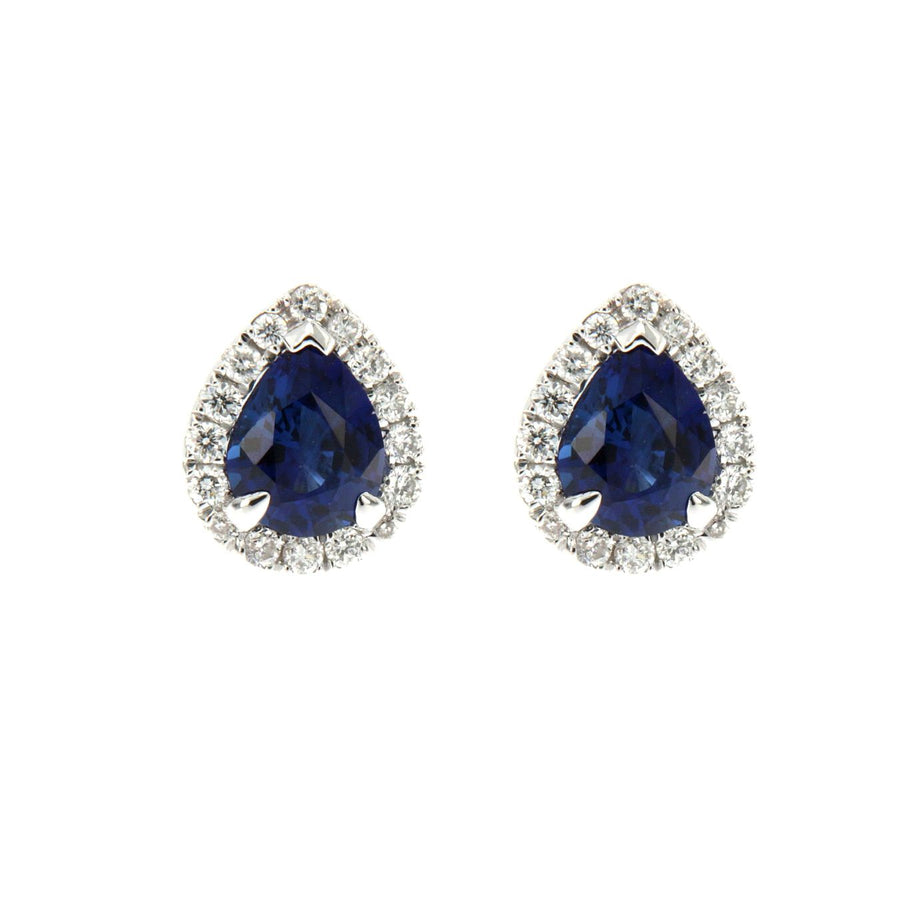 Sapphire and Diamond Earrings