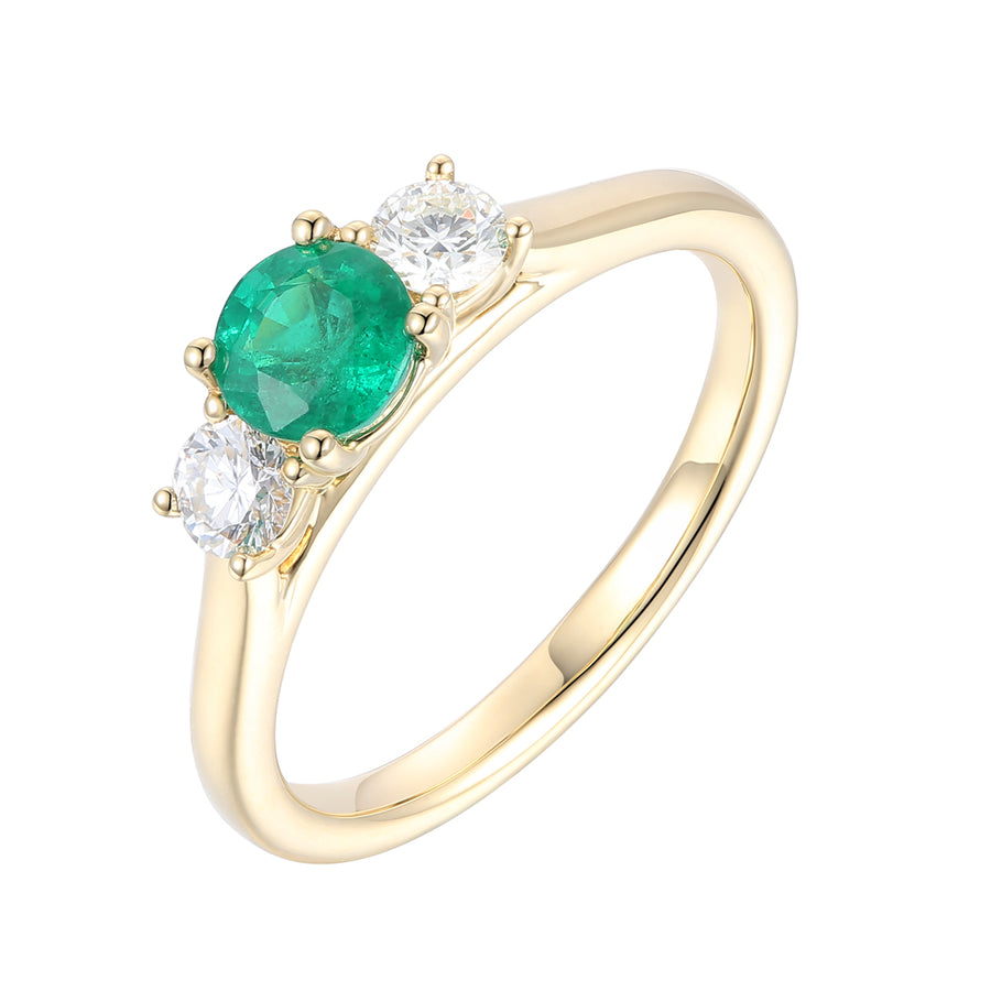 Emerald and Diamond Ring