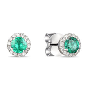 Emerald and Diamond Earrings