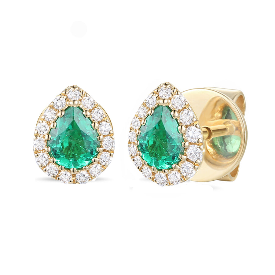 Emerald and Diamond Earrings