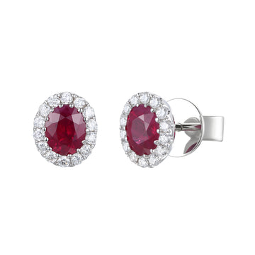 Ruby and Diamond Earrings