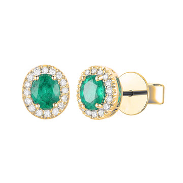 Emerald and Diamond Earrings