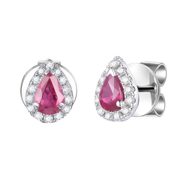 Ruby and Diamond Earrings