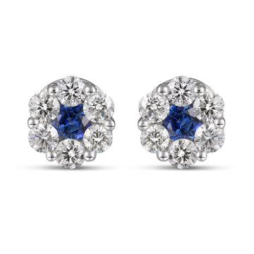 Sapphire and Diamond Earrings