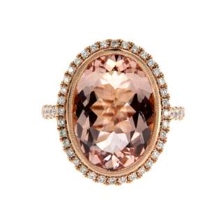 Morganite and Diamond Ring