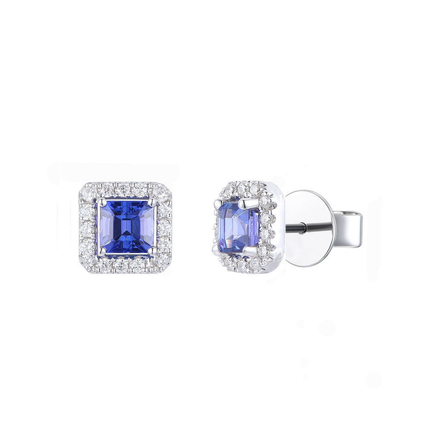 Sapphire and Diamond Earrings