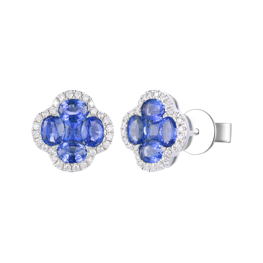 Sapphire and Diamond Earrings