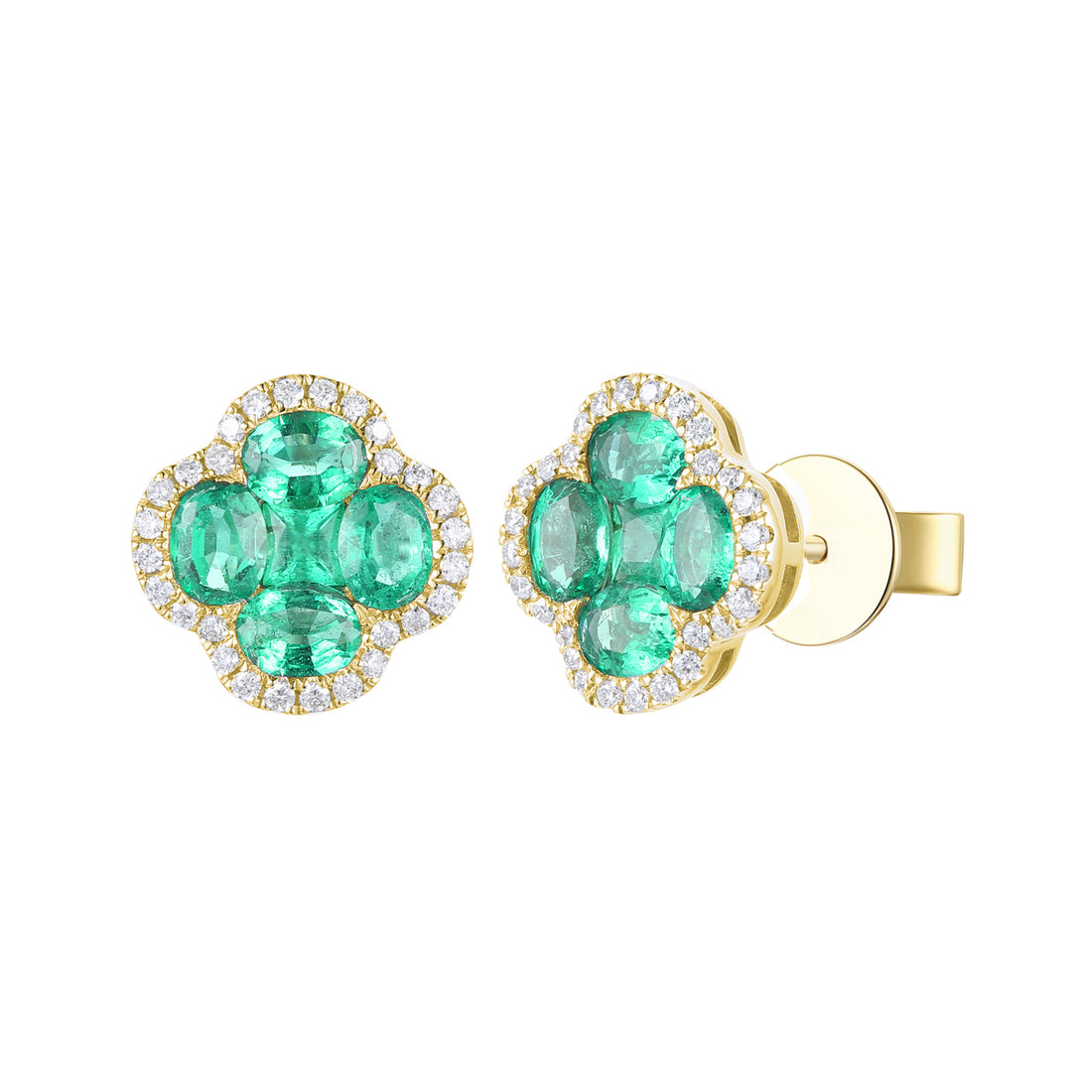 Emerald and Diamond Earrings