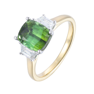 Colour Change Sapphire and Diamond Ring