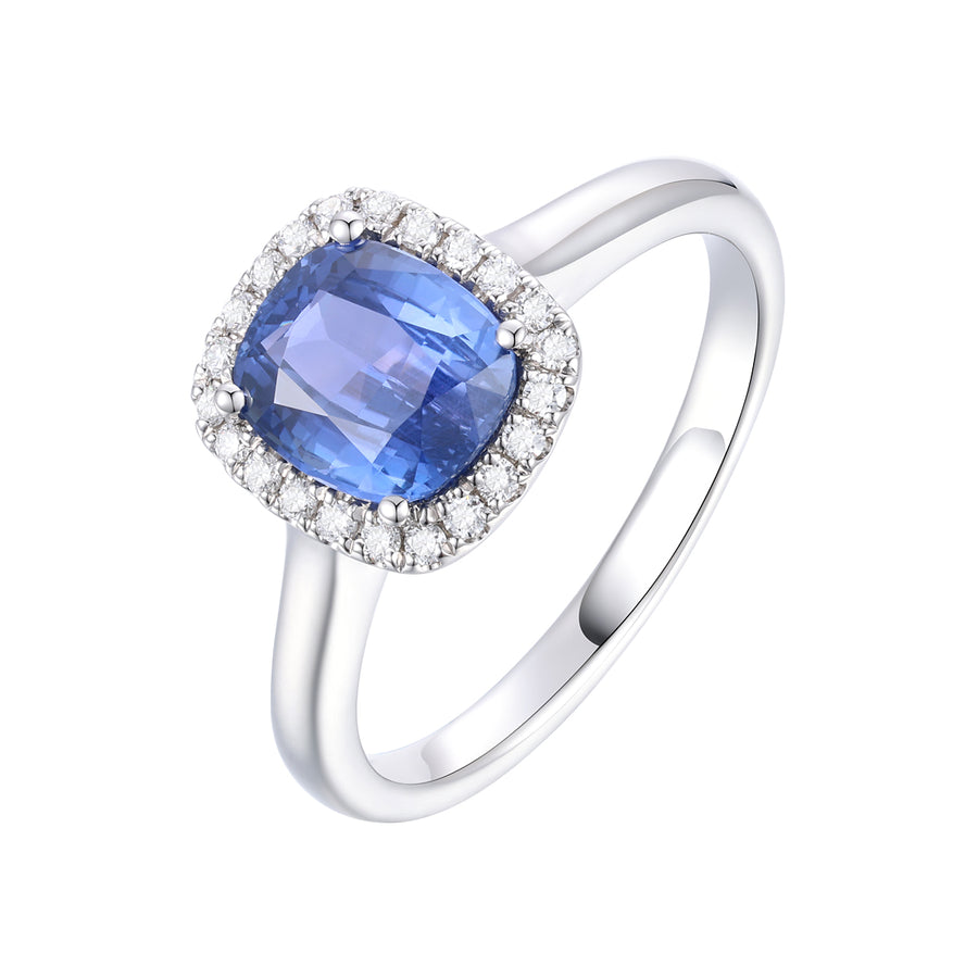 Colour Change Sapphire and Diamond Ring