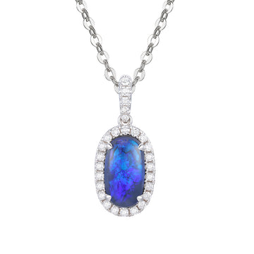 Opal and Diamond Pendant