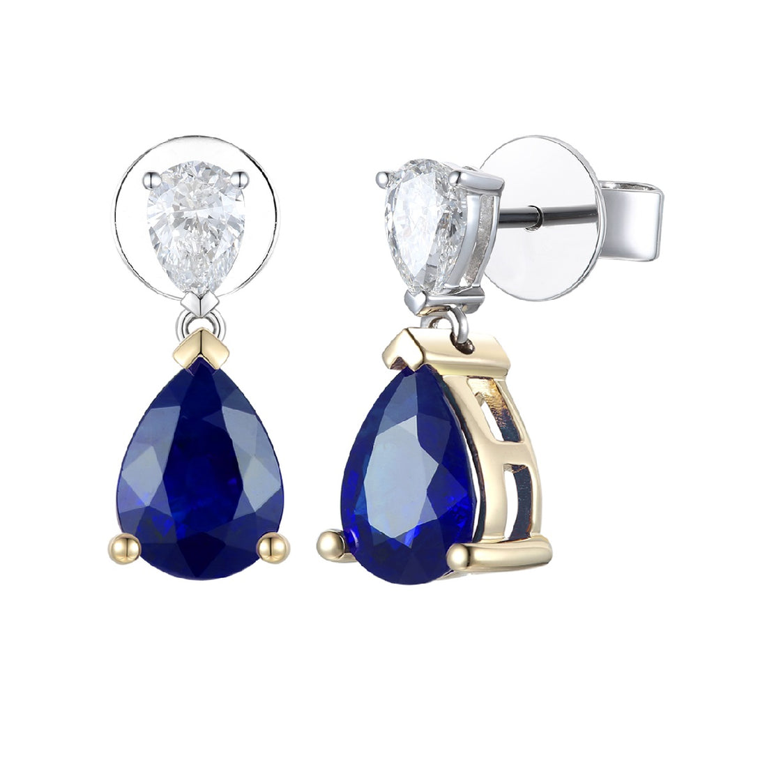 Sapphire and Diamond Earrings