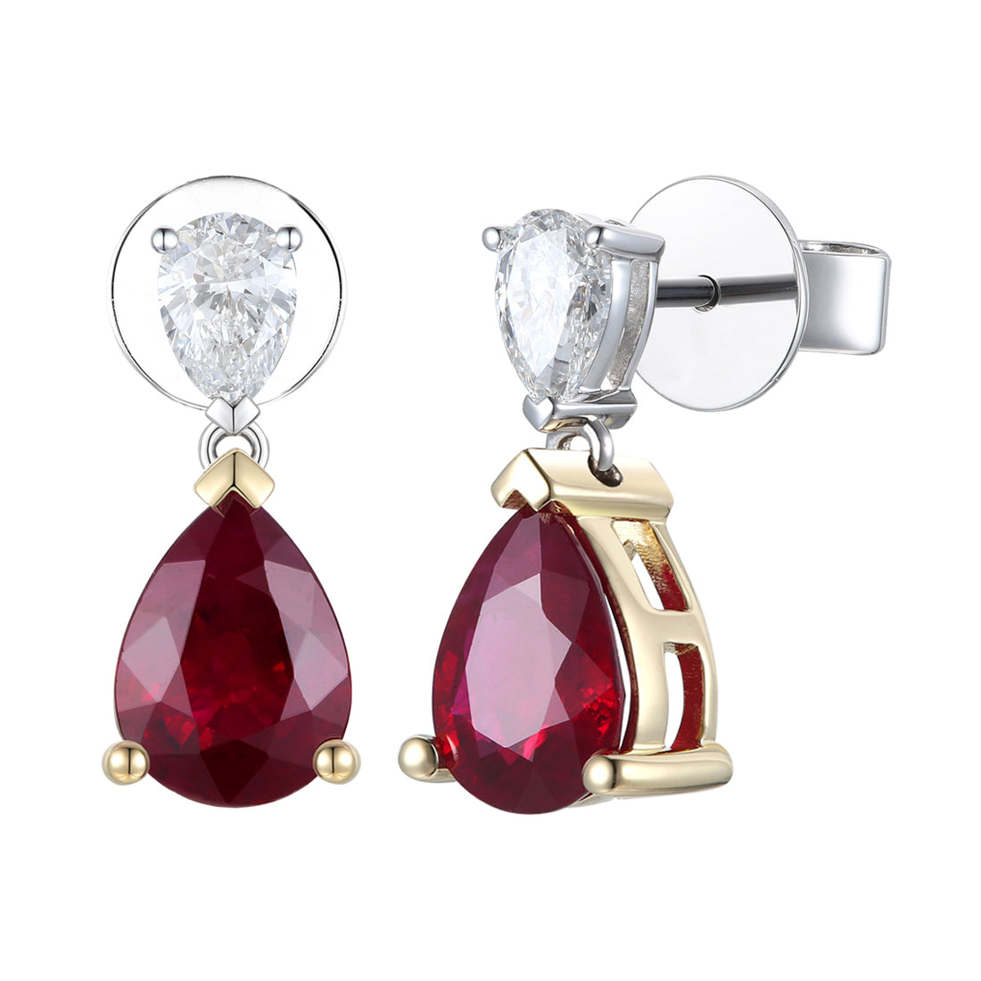 Ruby and Diamond Earrings