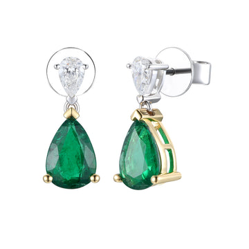 Emerald and Diamond Earrings
