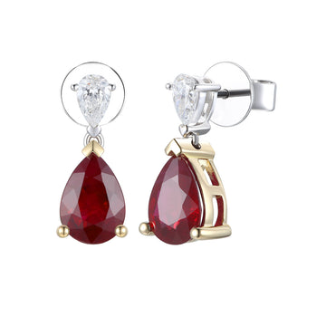 Ruby and Diamond Earrings