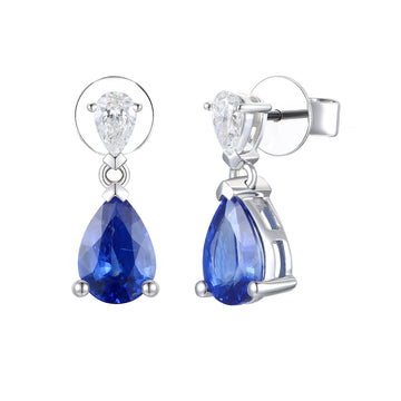 Sapphire and Diamond Earrings