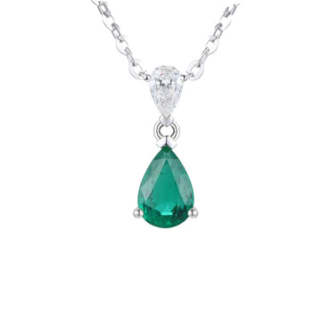 Emerald and Diamond Pendant
