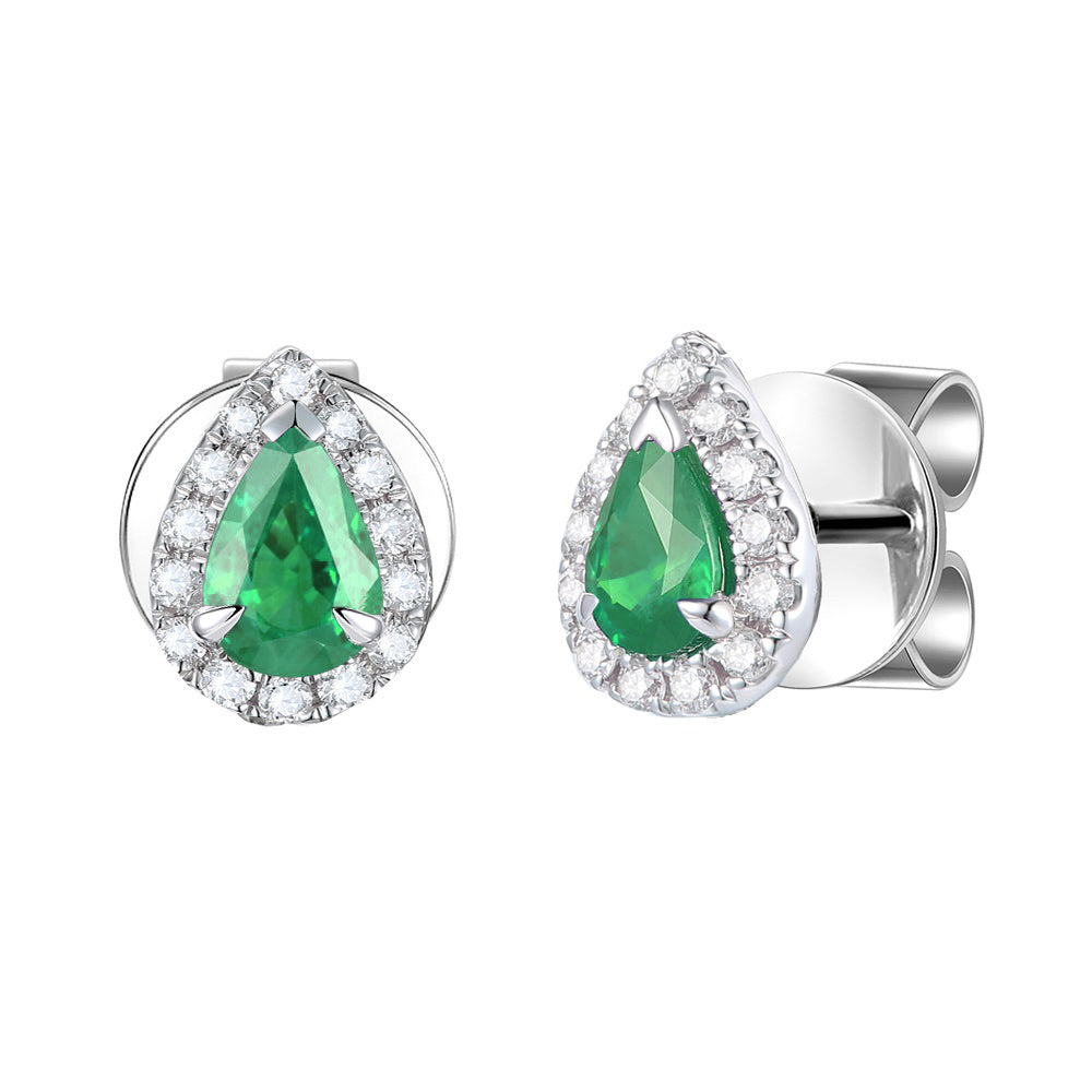 Emerald and Diamond Earrings