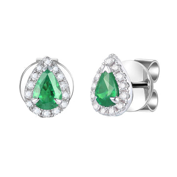 Emerald and Diamond Earrings