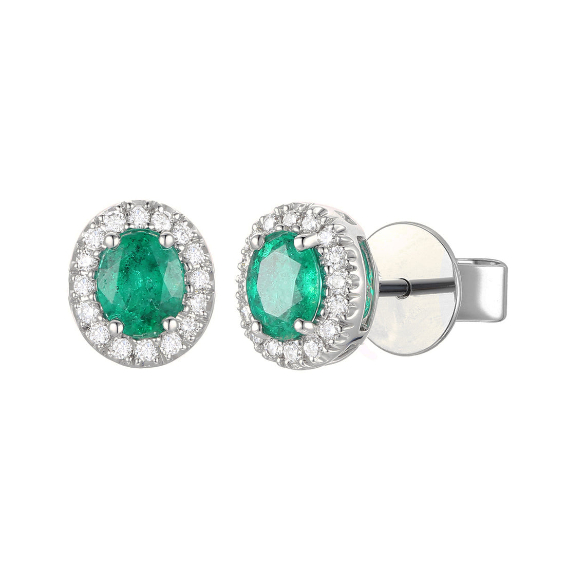 Emerald and Diamond Earrings