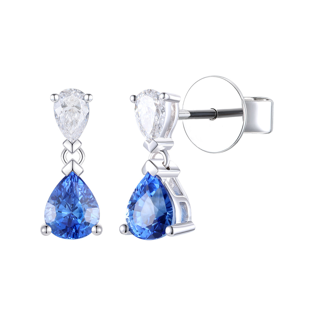 Sapphire and Diamond Earrings