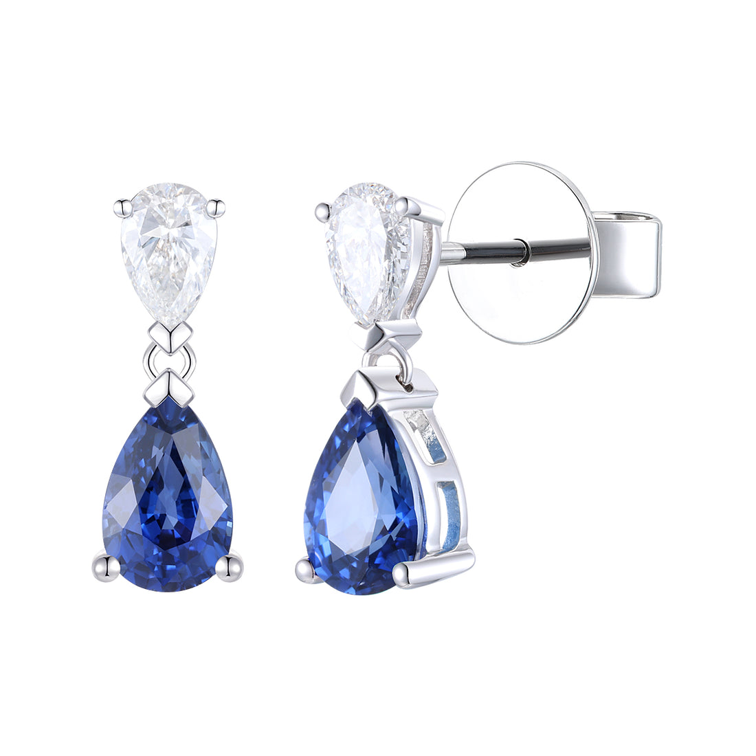 Sapphire and Diamond Earrings