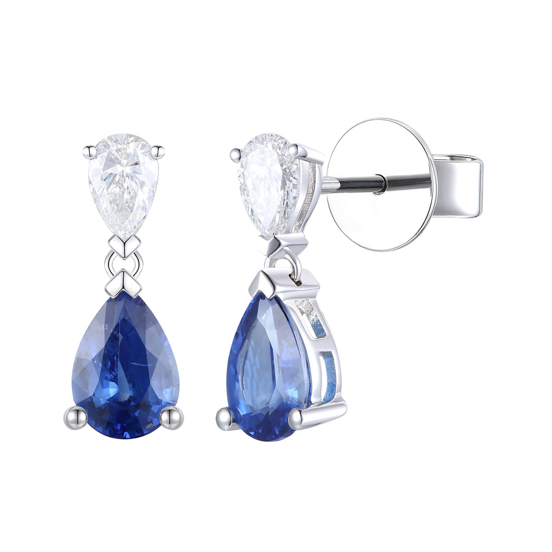 Sapphire and Diamond Earrings